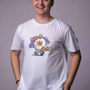Vítek Kvítek tričko bílé